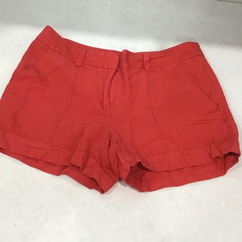 Ann Taylor High Waist Red Shorts